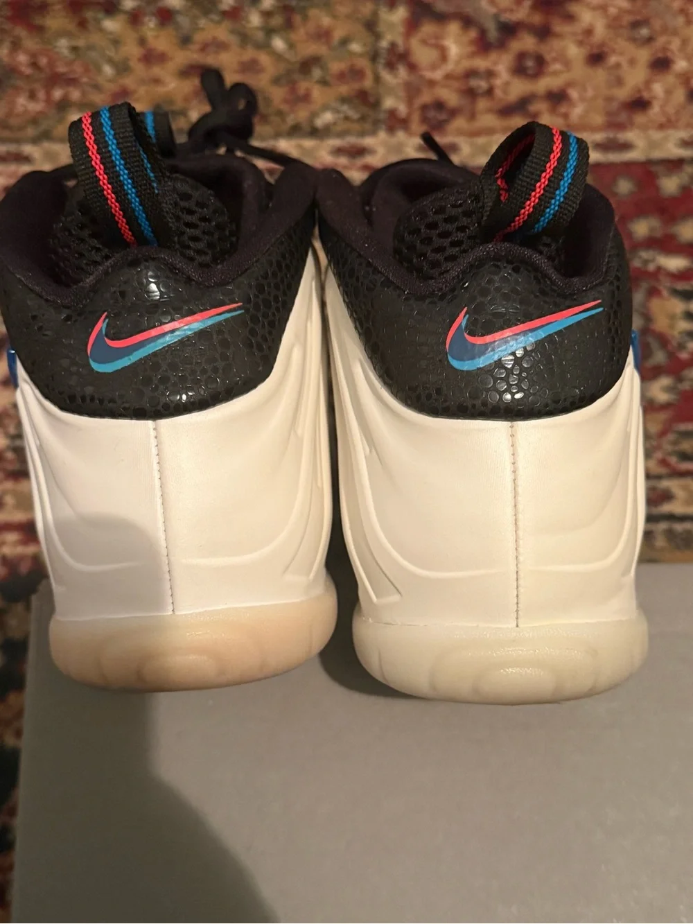 Nike Air Foamposite Pro 3D - Bright Blue Swoosh and Multicolor Speckle